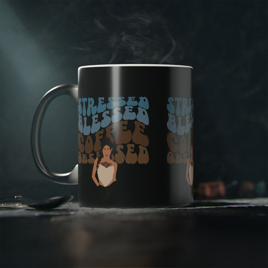 Stressed Blessed Coffee Obsessed Mug