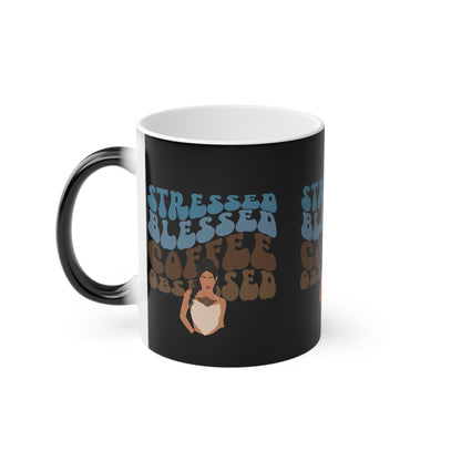 Stressed Blessed Coffee Obsessed Mug