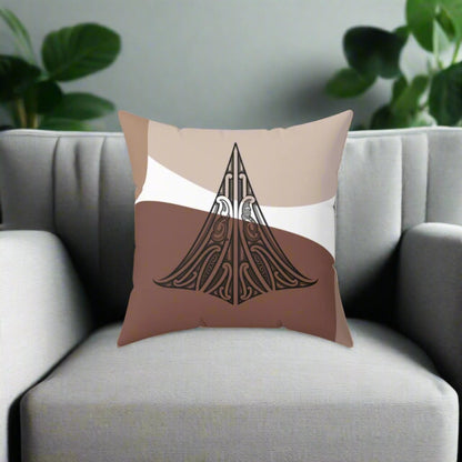 Minimalist Māori Pillow Browns & Beige